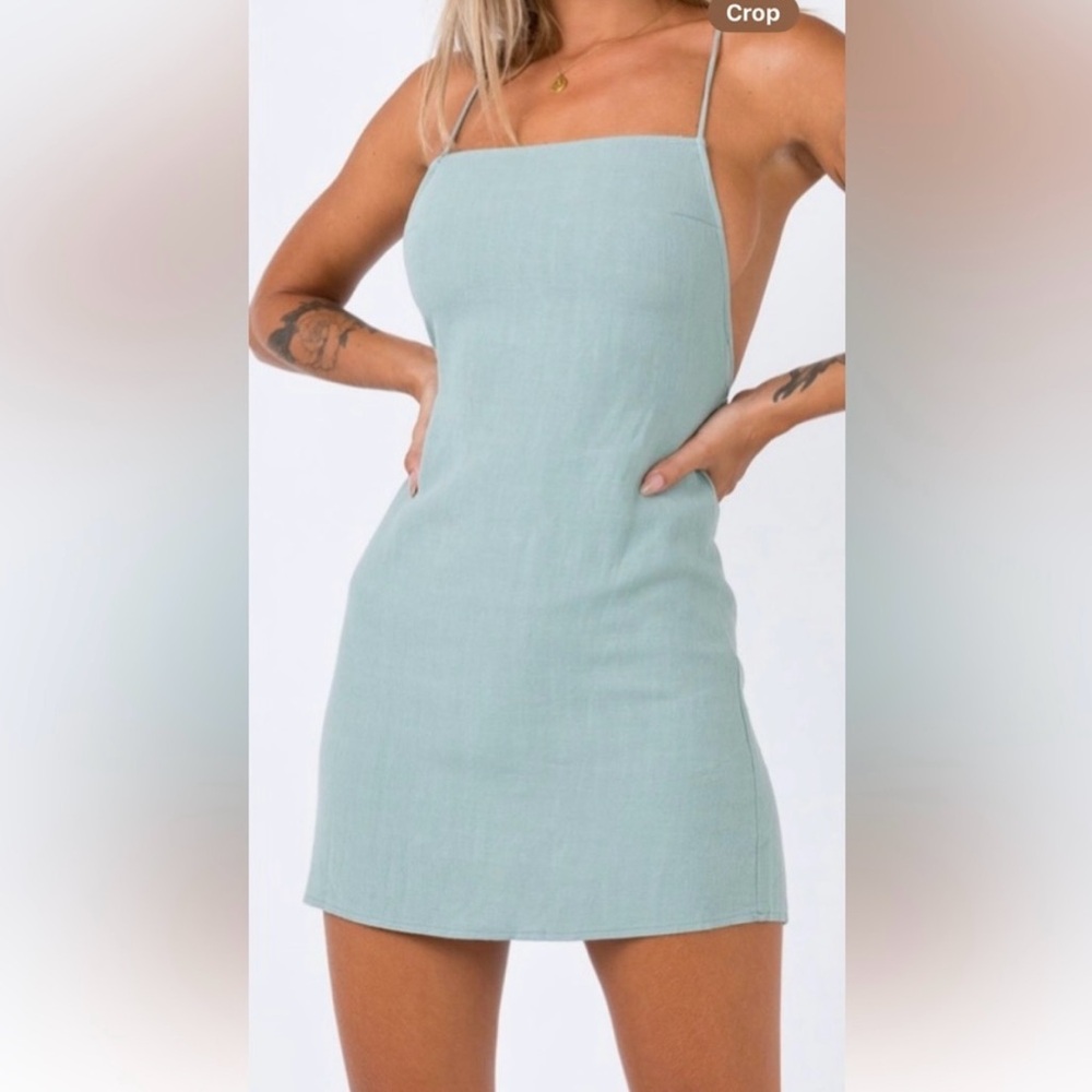 Princess Polly Sage Green dress